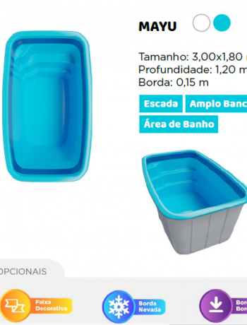 Piscina de Fibra 3x1,80 - Mayu